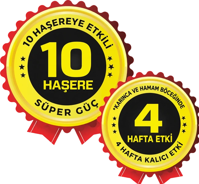 10 haşere; karınca ve hamam böceğinde 4 hafta kalıcı etki